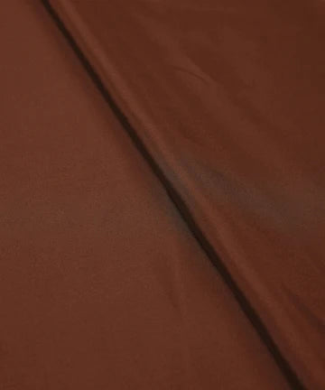 Coffee Plain Dyed Natural Crepe Fabric