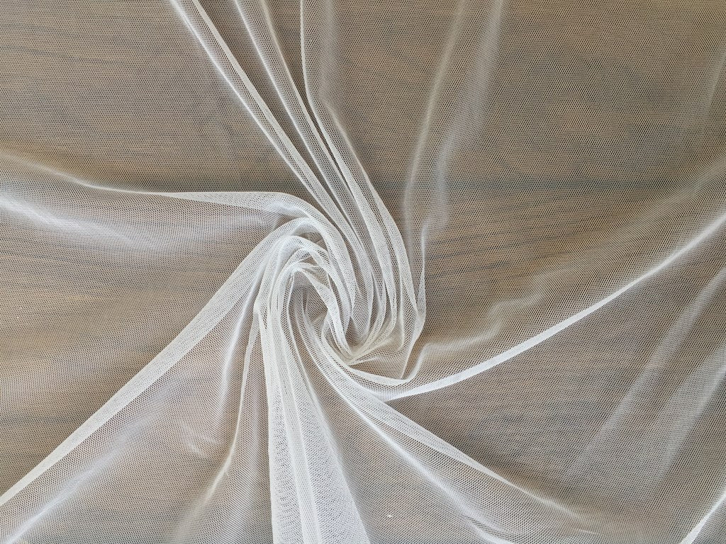 White Dyeable Soft Net Fabric