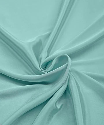 Aquamarine Plain Dyed Natural Crepe Fabric
