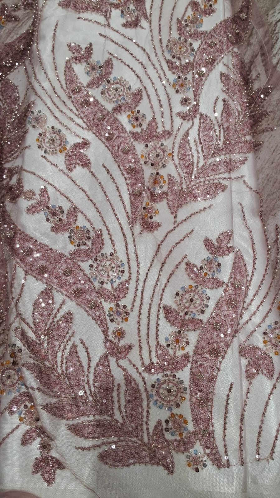 Violet color Hand work with multi colors Crystal