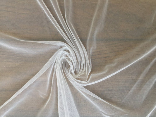 White Dyeable Soft Net Fabric