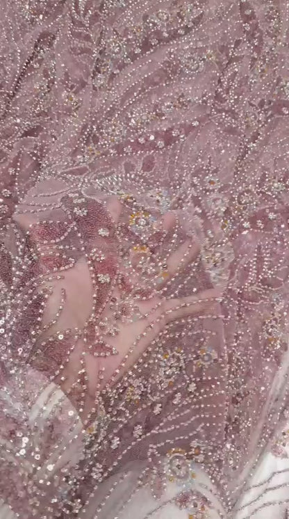 Violet color Hand work with multi colors Crystal